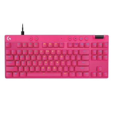 Logitech G PRO X TKL RAPID tenkeyless gaming keyboard with Magnetic Analog Switches (Magenta)