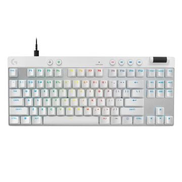 Logitech G PRO X TKL RAPID tenkeyless gaming keyboard with Magnetic Analog Switches (White)